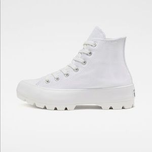 All White Lugged Converse